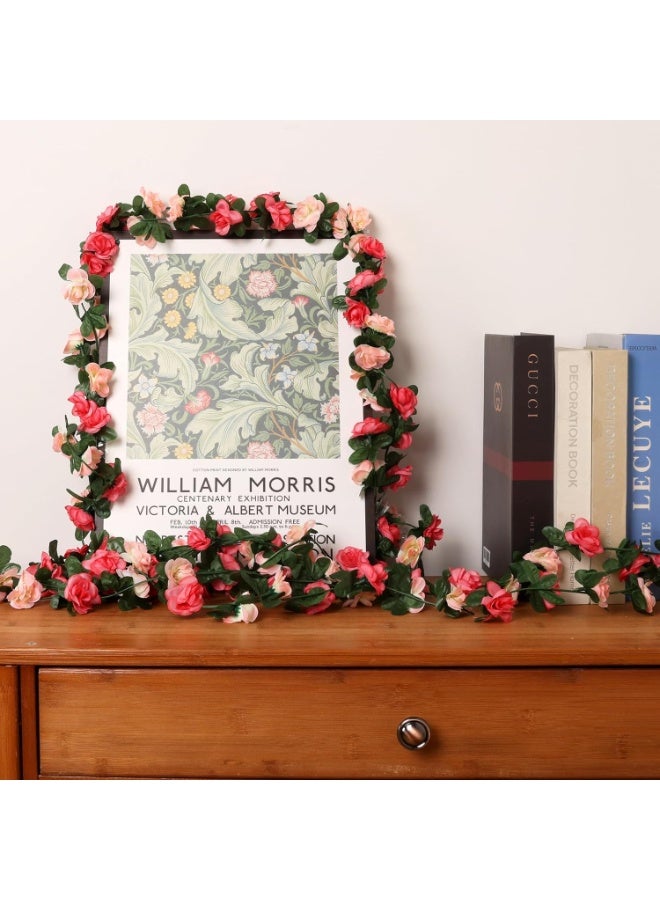 اسرلي وايت زينة حفلات من أغصان الورد الاصطناعية، زينة منزلية من أكاليل الورد الاصطناعية - Image 3